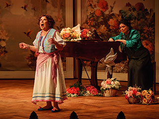 Glorious! Wendi Peters and Caroline Gruber. Photo Chris Davis